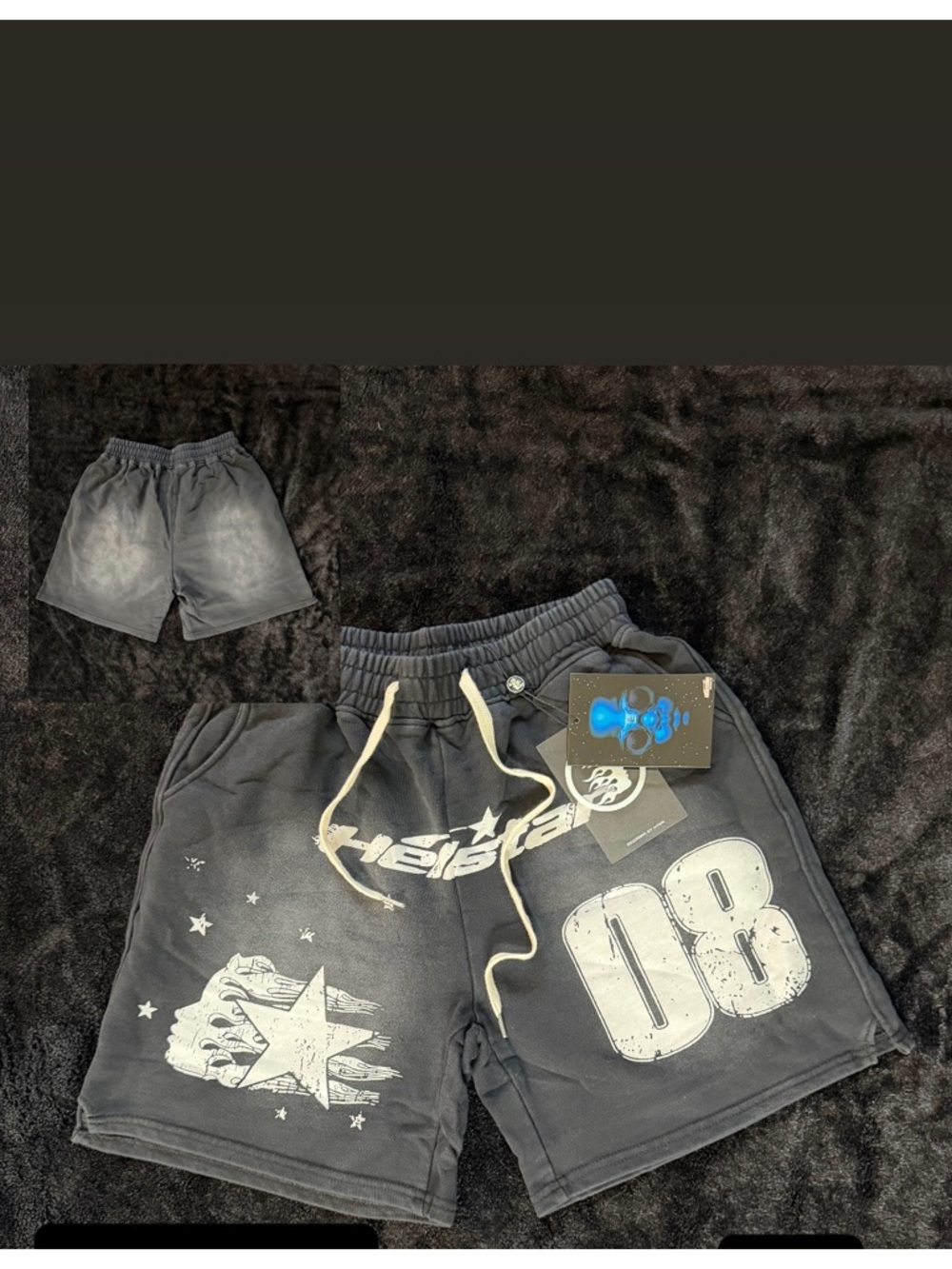 Graphic Star '08 Drawstring Shorts - Charcoal